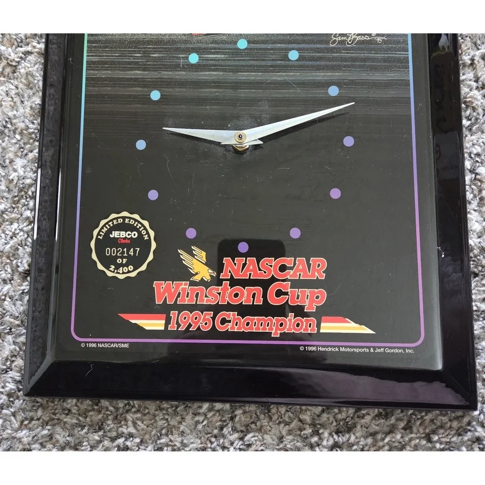 Nascar Winston Cup 1995 Jeff Gordon Limited Edition Wall‎ Clock